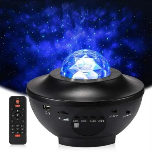 Colorful Starry Sky Galaxy Projector Nightlight Child Bluetooth Usb Music Player Star Night Projection Lamp Gifts(with Remote )
