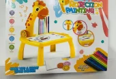Mini Art Drawing Board Leds Projector Light Toy | Children Kids Painting Table – Multicolor