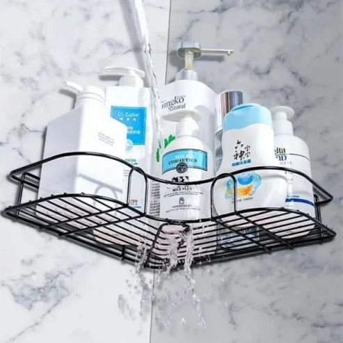 1 Pcs Metal Corner Rack For Bathroom & Kitchen | Bathroom Metal Shelf Organizer Wall Mount Bathroom Accessories