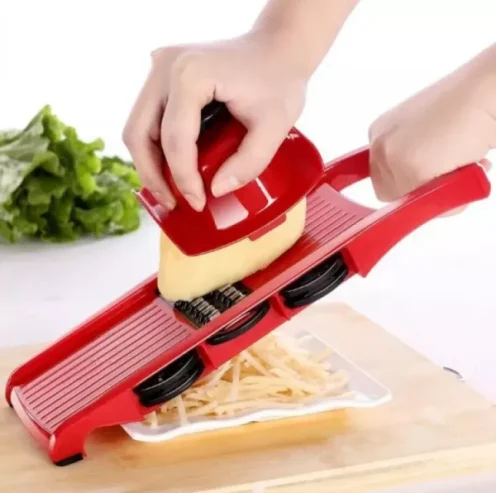 10 In 1 Mandoline Multi-functional Vegetable Cutter | Manual Potato Peeler, Carrot, Cheese, Grater Dicer- Multicolor
