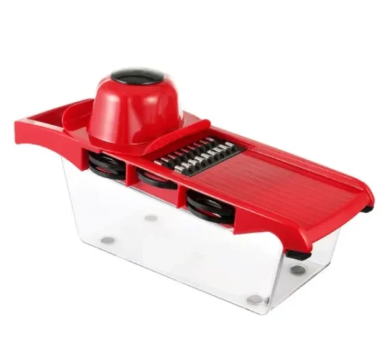 10 In 1 Mandoline Multi-functional Vegetable Cutter | Manual Potato Peeler, Carrot, Cheese, Grater Dicer- Multicolor