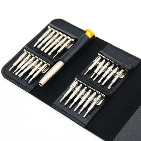 25 In 1 Leather Case Screwdriver Kit