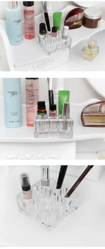 9 Grid Acrylic Makeup Organizer Cosmetic Box