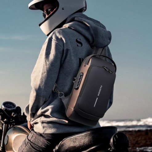 Chest Bag Multifunction Crossbody Sport Running Travel Sling Pack Anti-theft Usb Charge Shoulder Messenger Pack Luxury Brand Men