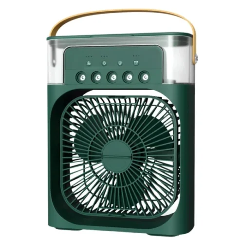 Electric Fan, Portable Usb Mini Mist Fan Air Cooler 3 Speeds, Humidifier Wind Spray With Led Lighting – 9.5 Inch (random Color)