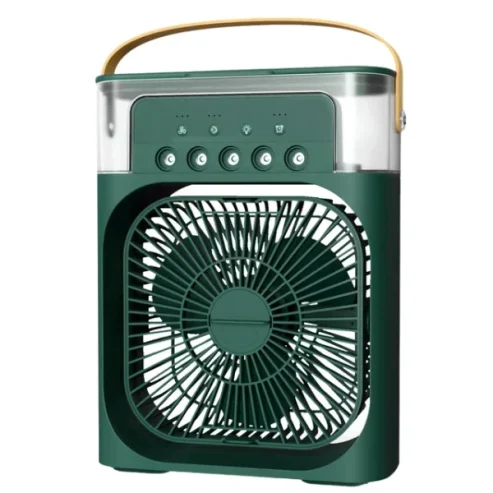 Electric Fan, Portable Usb Mini Mist Fan Air Cooler 3 Speeds, Humidifier Wind Spray With Led Lighting – 9.5 Inch (random Color)
