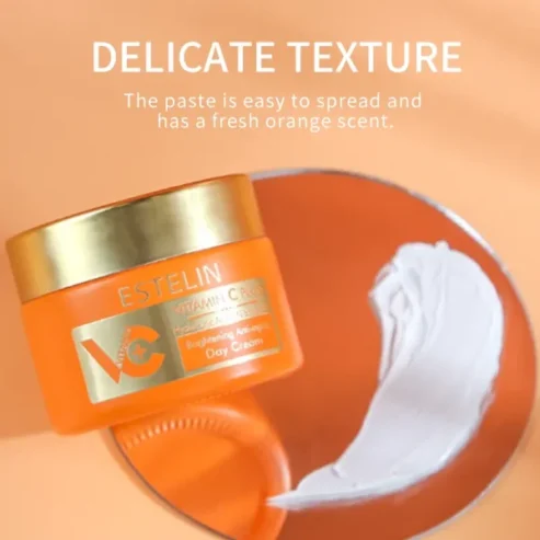 Estelin – Vitamin C Plus Brighteing & Anti-aging Day Cream | Hyaluronic Acid Niacinamide – 50g