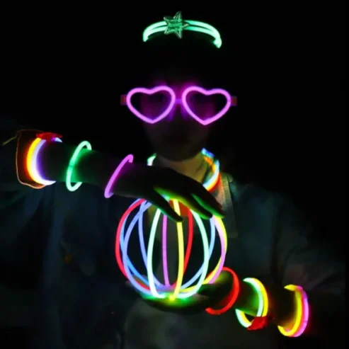 Glow Costume In The Dark Sticks Connectors | Glow In The Dark Party Bracelets | Decor Neon Halloween Birthday Party Decorations For Boys And Girls