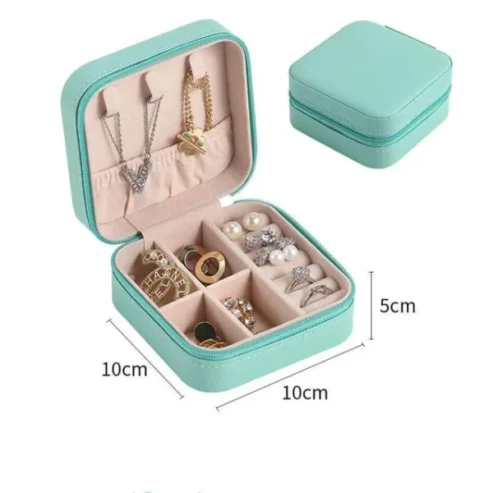 Jewelry Storage Box | Leather Jewelry Stand | Earrings Ring Box | Cosmetics Beauty Container Organizer (random Color)