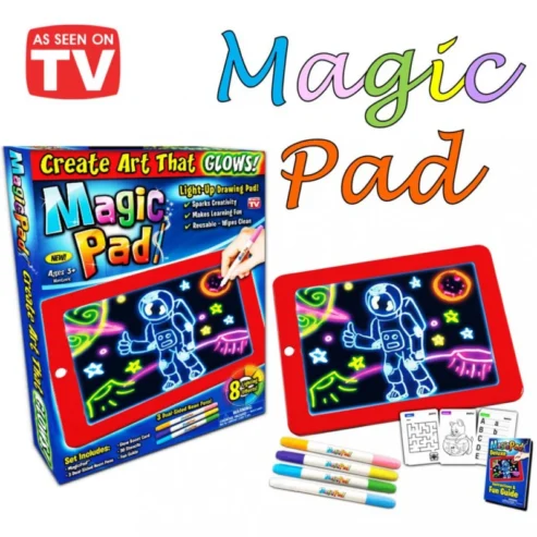Magic Pad Create Art That Glows Light Up Led Board Draw For Sketch / Create / Doodle / Write / Learning Tablet