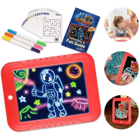 Magic Pad Create Art That Glows Light Up Led Board Draw For Sketch / Create / Doodle / Write / Learning Tablet
