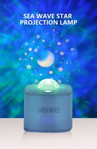 Ocean Light Projector For Bedroom Led Star Galaxy Sky Wave Color Rotating Underwater Wall Projection (Multi Color)