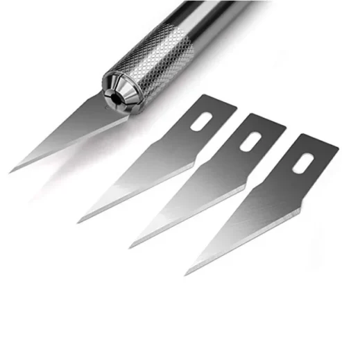 Pen Knife | Detail Precision Cutting Tool | Paper, Model Making, Etching, Carving Cutter With 6 Blades + 1 Handle
