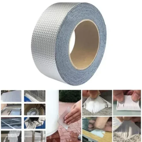 Super Sticky Aluminum Foil Butyl Rubber Tape Self Adhesive Waterproof For Roof Pipe Repair Tape (2.5 Inch)