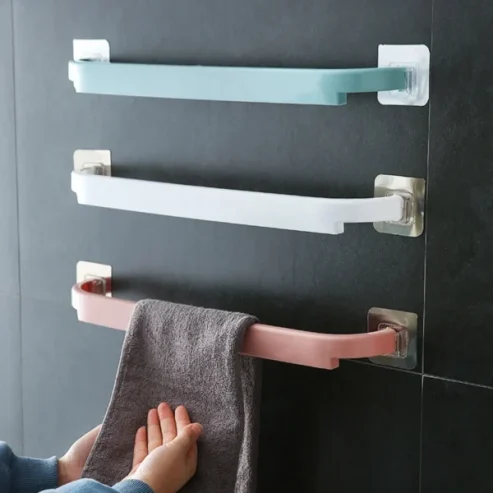 Towel Rack Hanging Rag Pole Bathroom Slipper Hanger (random Color )