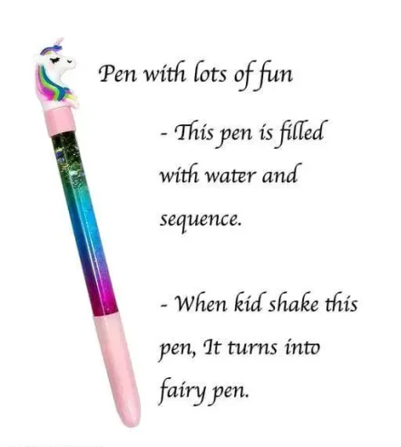Unicorn Water Glitter Gel Pen Stylish Pen For Girls / Glitter Pens / Unicorn Pens / Pens For Kids /pen For Girls Unicorn Pen For Girls (1 Pc)