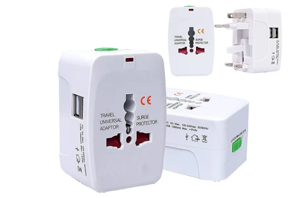 sb Universal Travel Adapter Protector With 2 Usb Charger
