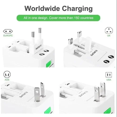 sb Universal Travel Adapter Protector With 2 Usb Charger