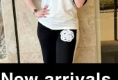 ( White And Black )flower Design Girl’s Tracksuit