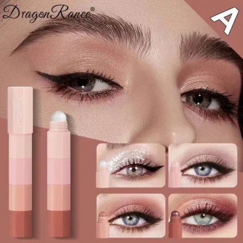 4 In 1 Dragon Ranee Eyeshadow Pearlescent Matte Pencil Stick | Long Lasting Waterproof Glitter Highlighter