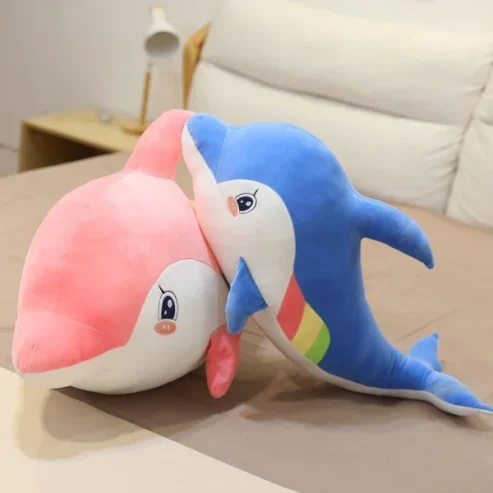 Chroma The Dolphin | Dolphin Doll Aquarium Animal Stuff Plush Toy Sleeping Pillow – 65cm (random Color)