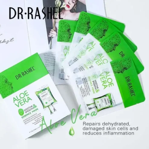 Dr Rashel Aloe Vera Soothie And Smooth Essence Mask Up, 25g*5pcs