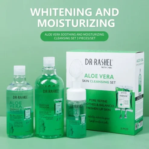 Dr. Rashel Aloe Vera Soothing & Moisture Skin Cleansing Set – 3 Pcs Set