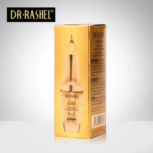 Dr Rashel Gold Collagen 8 In 1 Anti Aging Face Serum | Whitening Lightening Moisturizing Facial Serum – 40ml