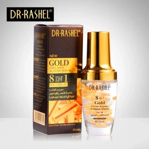 Gold Collagen Ampoule Caviar Face Essence Moisturizing Elastin Make Up Primer Face Serum – 40ml