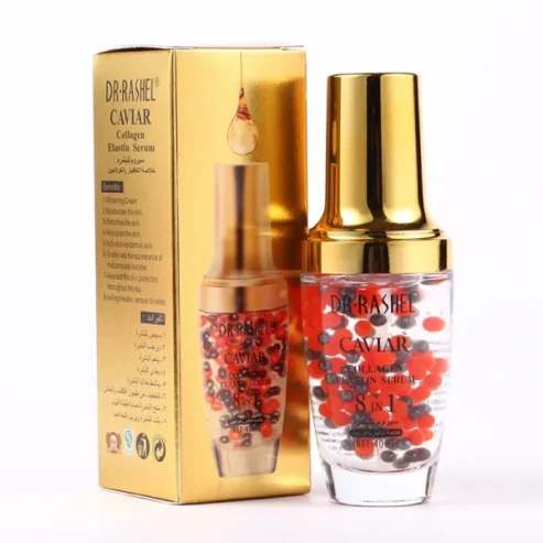 Dr Rashel Skin Care Collagen & Caviar 8 In 1 Elastin Serum | Whitening Lightening Moisturizing Facial Serum – 40ml