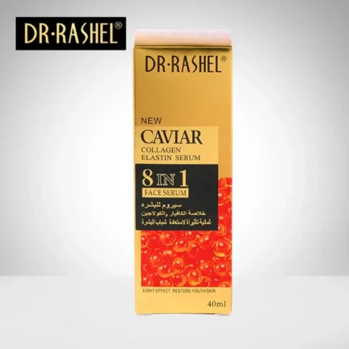 Dr Rashel Skin Care Collagen & Caviar 8 In 1 Elastin Serum | Whitening Lightening Moisturizing Facial Serum – 40ml