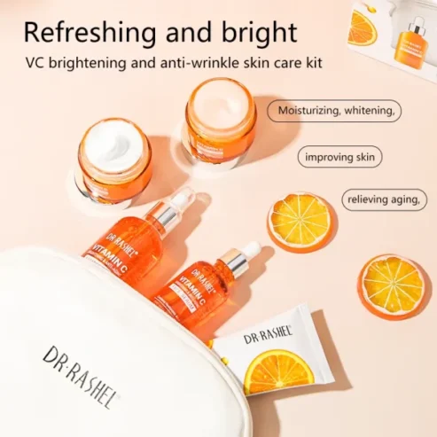 Dr. Rashel Vitamin C Brightening & Anti-aging Skin Care Set – 5pcs Set