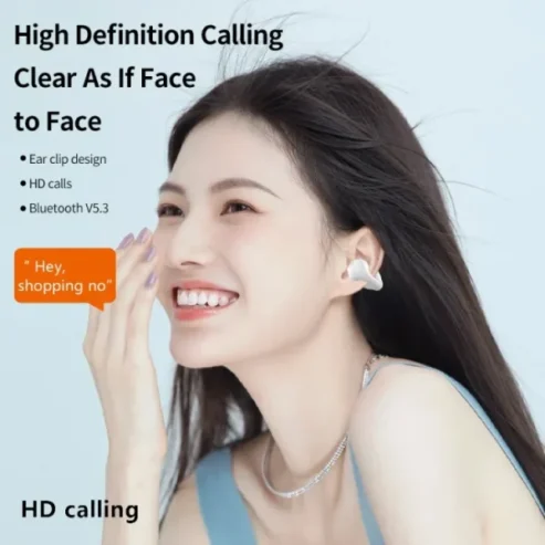 Ear Cuff Wireless Earbuds With Earhooks Mini Bone | Earcuffs Headphones Waterproof Cycling Earpiece Noise Sports Earphones