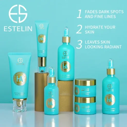 Estelin Hyaluronic Acid Hydrating & Vitalizing Skin Care Set – 7 Pcs Set