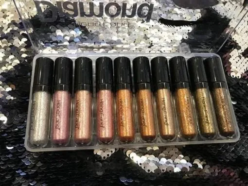 pack Of 10) Heng Fang Shine Diamond Glitter Eyeshadow