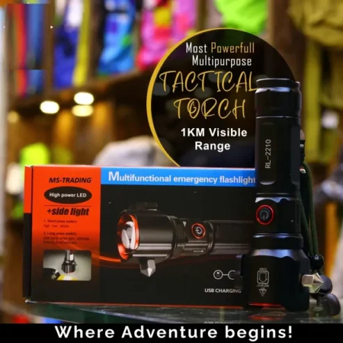Super Powerful 2-in-1 Emergency Flashlight & Charging Bank Waterproof Led